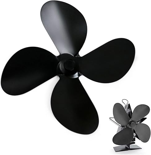 Cuchillas de repuesto para ventilador de chimenea, aleación de aluminio de 4 aspas, piezas de repuesto de ventilador de chimenea alimentado por