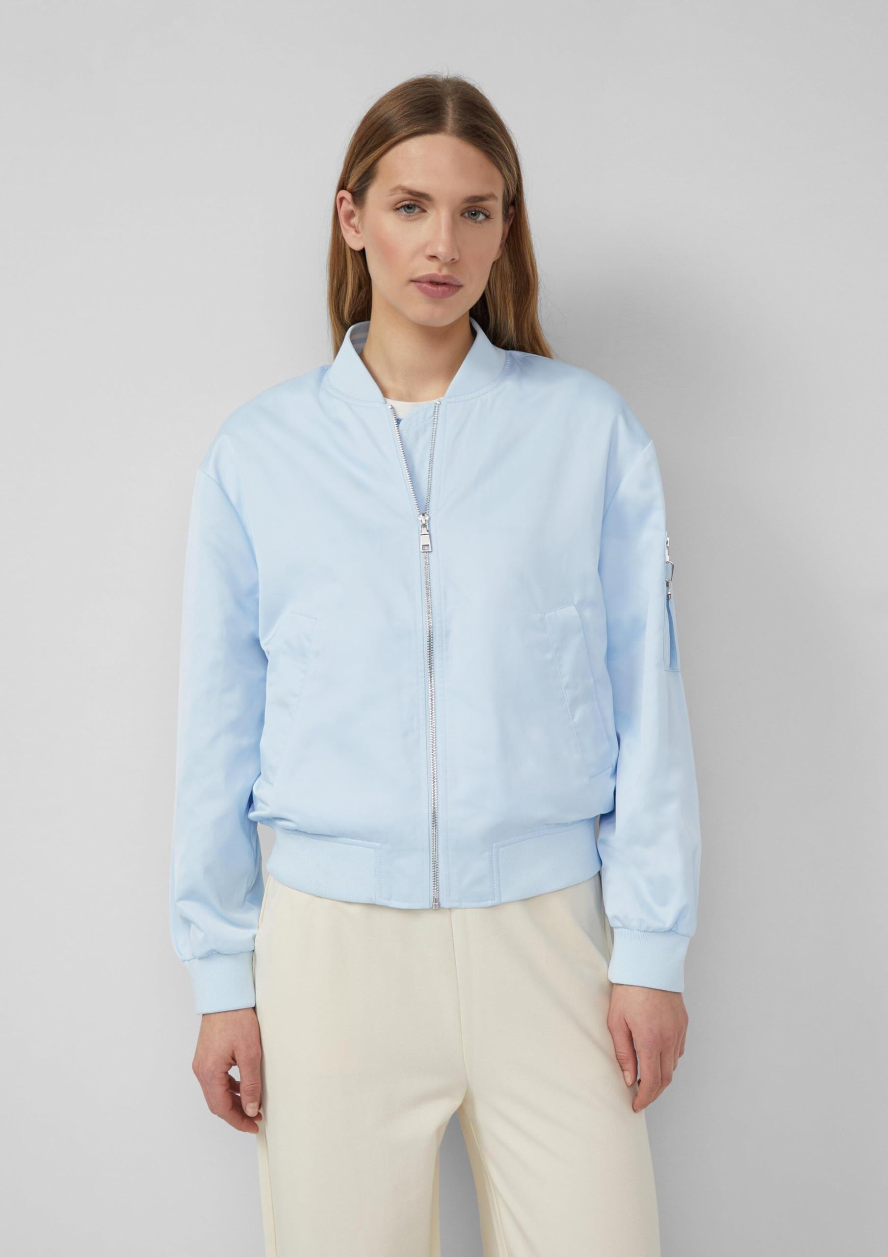 s.Oliver Satin-Blouson mit Bomberkragen