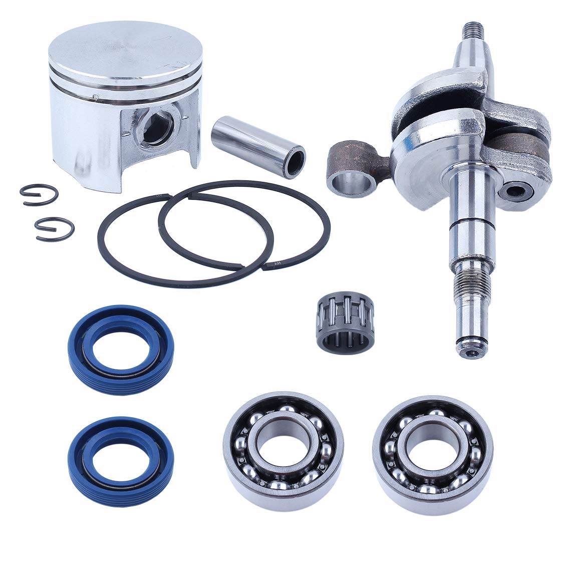 Juntas de Aceite con cojinetes de cigüeñal y Aros de pistón de 42,5 mm. Ajuste para STIHL MS250 MS230 MS 250 230 025 023 Piezas del Motor de la Motosierra