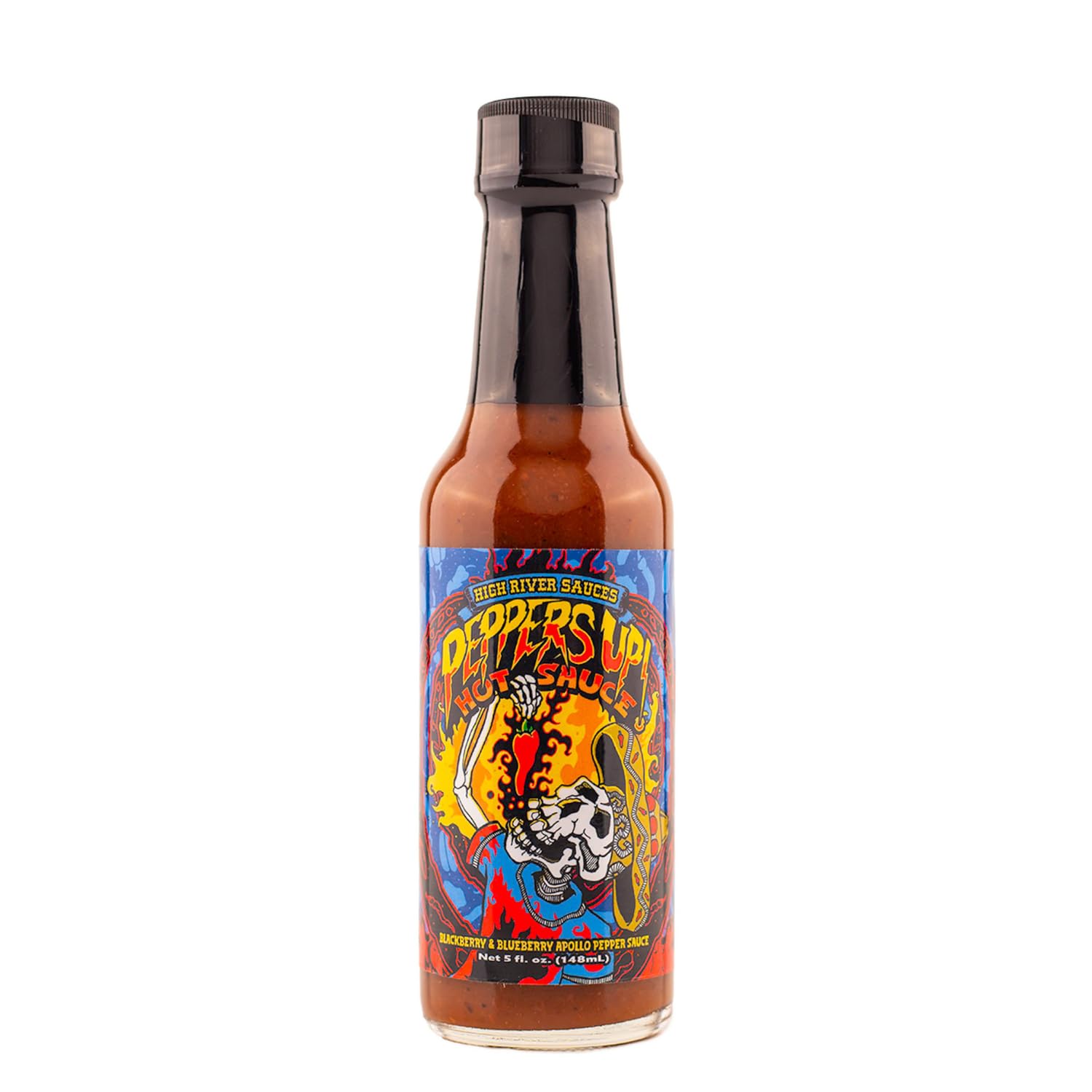 Heatonist Peppers Up! By High River Sauces, Firey Hot Sauce With Flavors of Apollo Pepper Mash, Yuzu & Apple Cider Vinegar, Made With All Natural Ingredients, 5 fl oz Bottle (1-Pack)