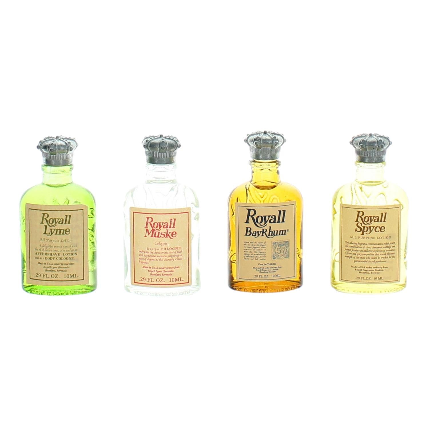 The Royall Heritage Mini Collection, Eau de Toilette Set with Bay Rum Aftershave, Royal Lyme Cologne for Men, Perfume Gift Box, Fragrance Sampler, Cologne Men, Scented Grooming Essentials