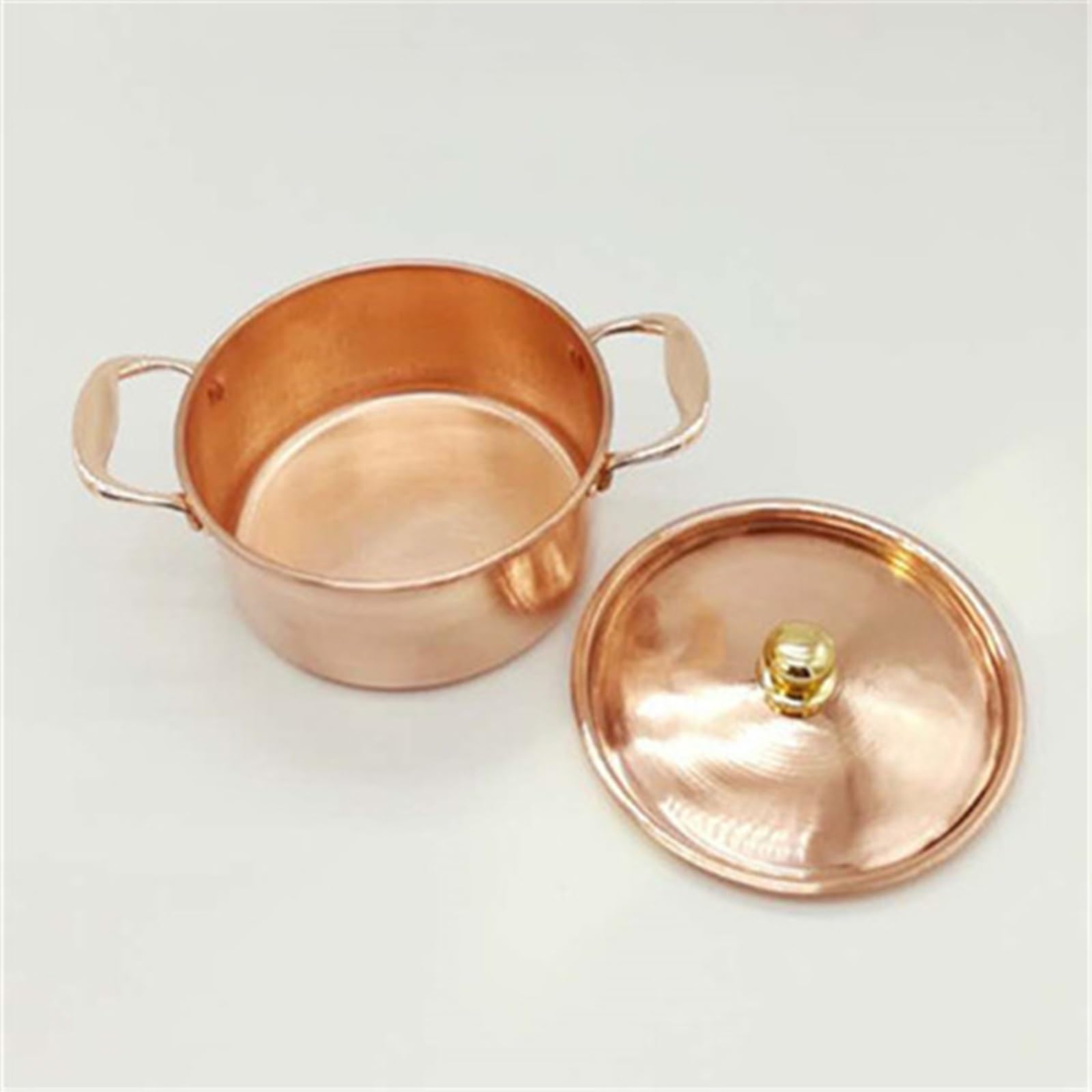 Kupfertopf für Herd, Induktion, schöne Form, Kochtopf mit Deckel | Stielkasserolle, Kupferkochgeschirr, Hot Pot für Restaurant zu Hause, 16CM
