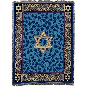 Pure Country Weavers Magen David Blanket - Star of David - Gift Hanukkah Tapestry Throw Woven from Cotton - Made in The USA (72x54) Pure Country Weavers Magen David Blanket Star of David Gift Hanukkah Tapestry Throw Woven from Cotton Made in The USA 72×54