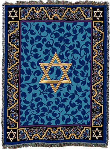 Pure-Country-Weavers-Magen-David-Blanket-Star-of-David-Gift-Hanukkah-Tapestry-Throw-Woven-from-Cotton-Made-in-The-USA-72×54 Pure Country Weavers Magen David Blanket Star of David Gift Hanukkah Tapestry Throw Woven from Cotton Made in The USA 72×54