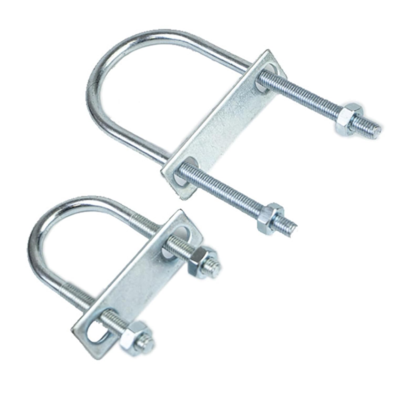 TEN-HIGH U Bolt,2 Sets DN25 Galvanized U Shape Bolts with Nuts, Plate, Washer for Attaching Piping Conduit Cable Tube Brackets Boat Trailer(M8*34 * 54mm)