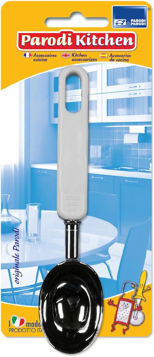 PARODI & PARODI - Single Portion Ice Cream Scoop, Ice Cream Balls, Dough, Meatballs and More - Ice Cream and Dessert Spoon, Kitchen and Pastry Accessories for Ice Cream, Kitchen Utensils 20 x 5 cm