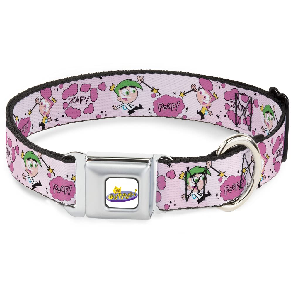 Collier pour chien réglable 40,6-58,4 cm Nickelodeon anti-traction boucle métal rose