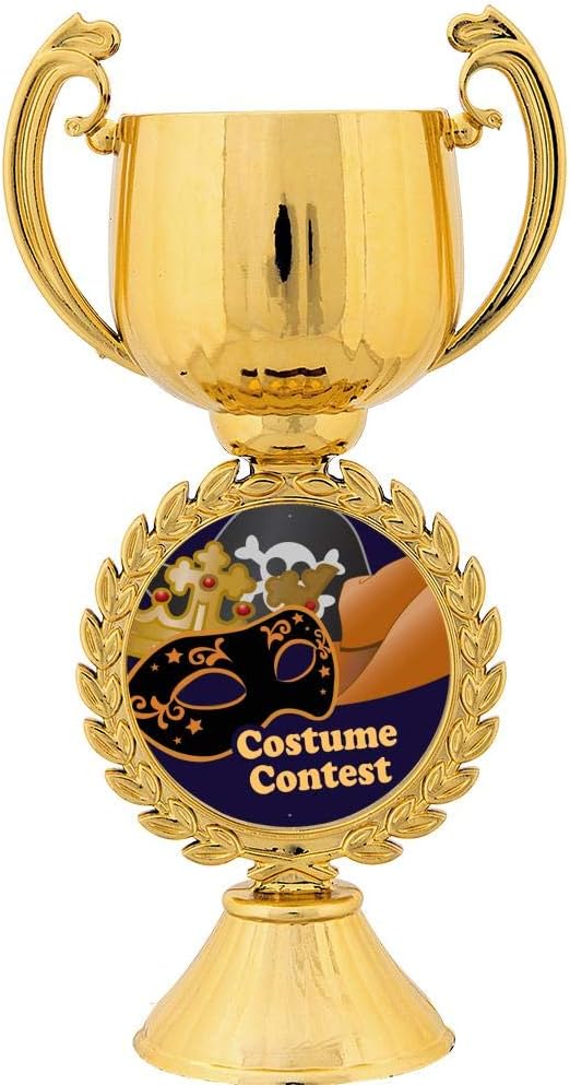 Crown Awards Personalized Halloween Trophy, 7.25" Gold Cup Costume Contest Trophies with Free Custom Engraving