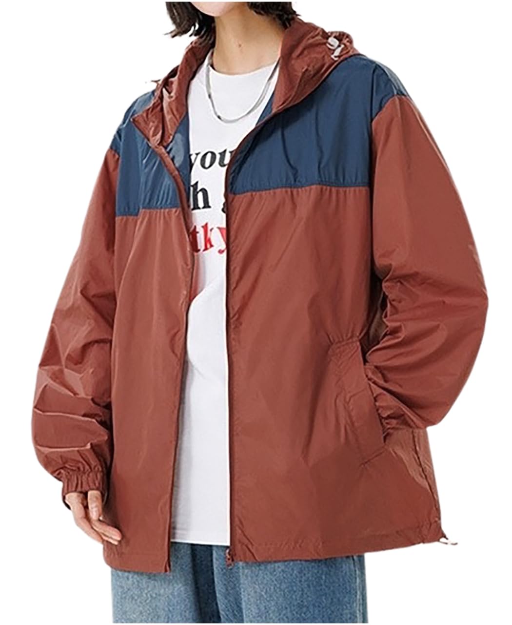 Amazon | [エムエルーセ] 薄手 ウィンドブレーカー フルジップ