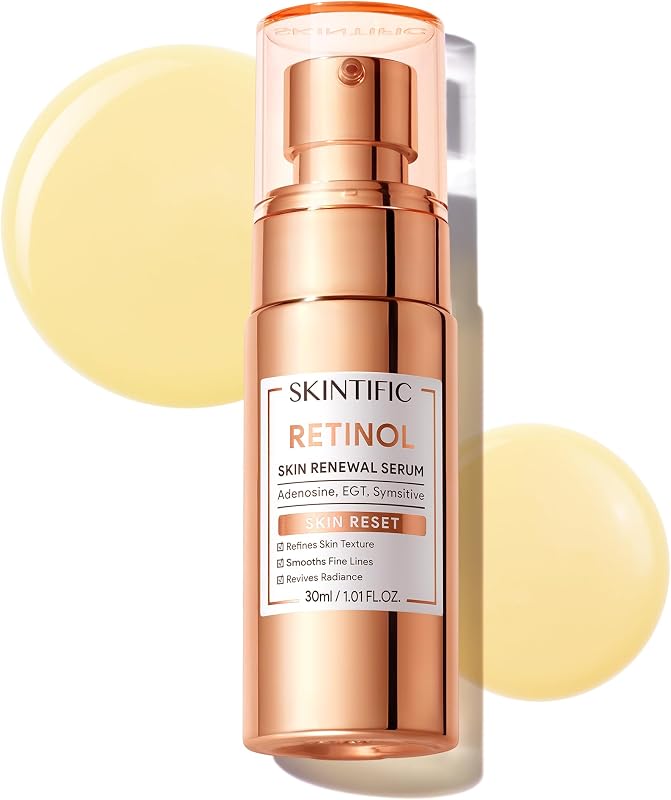 Suero renovador de la piel con retinol con 0,1 % de retinol y zinc PCA, 30 ml | Suero de noche ligero y sin fragancia para el cuidado de imperfecciones, control de grasa, minimización de poros y textura de piel refinada