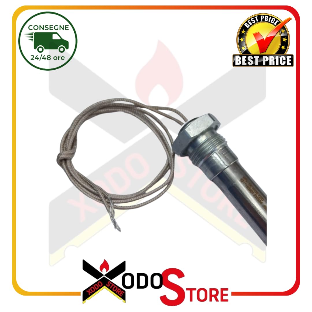 Bujía resistencia encendido D.12,5 – L 163 mm – 400 W, para estufa de pellets Ecosystem