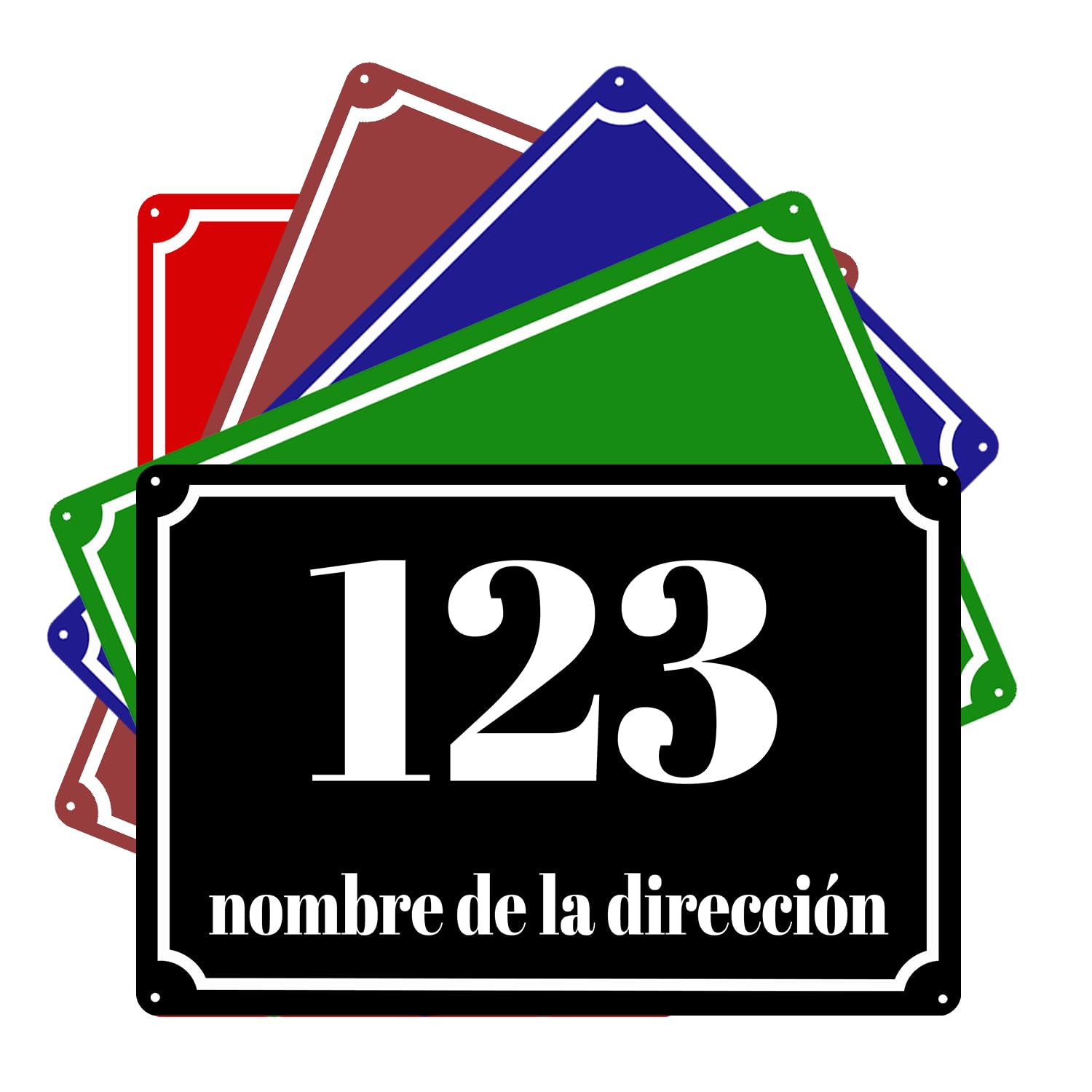 JoyJot address plaque for house sign street name number personalized house number sign on outside entrance wall