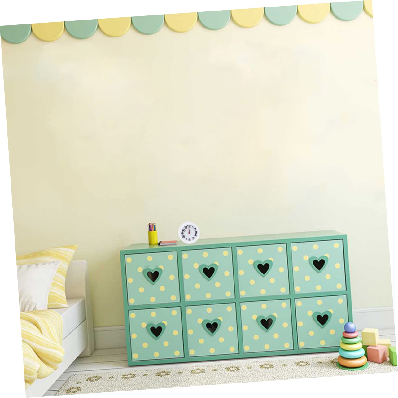 Cabilock Small Clock Hangable Clock Alarm Clock Ring Bell Clock Round Clock