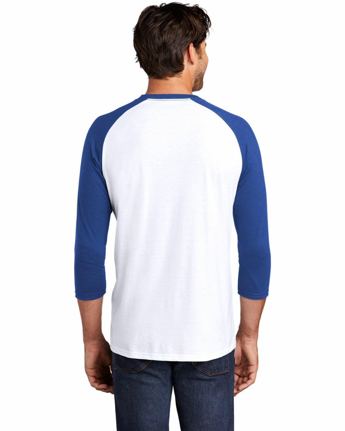 Joe's USA, maglietta da baseball Raglan da uomo. Maglietta da baseball con maniche a 3/4 Taglie: XS-4XL. - Blu - XL