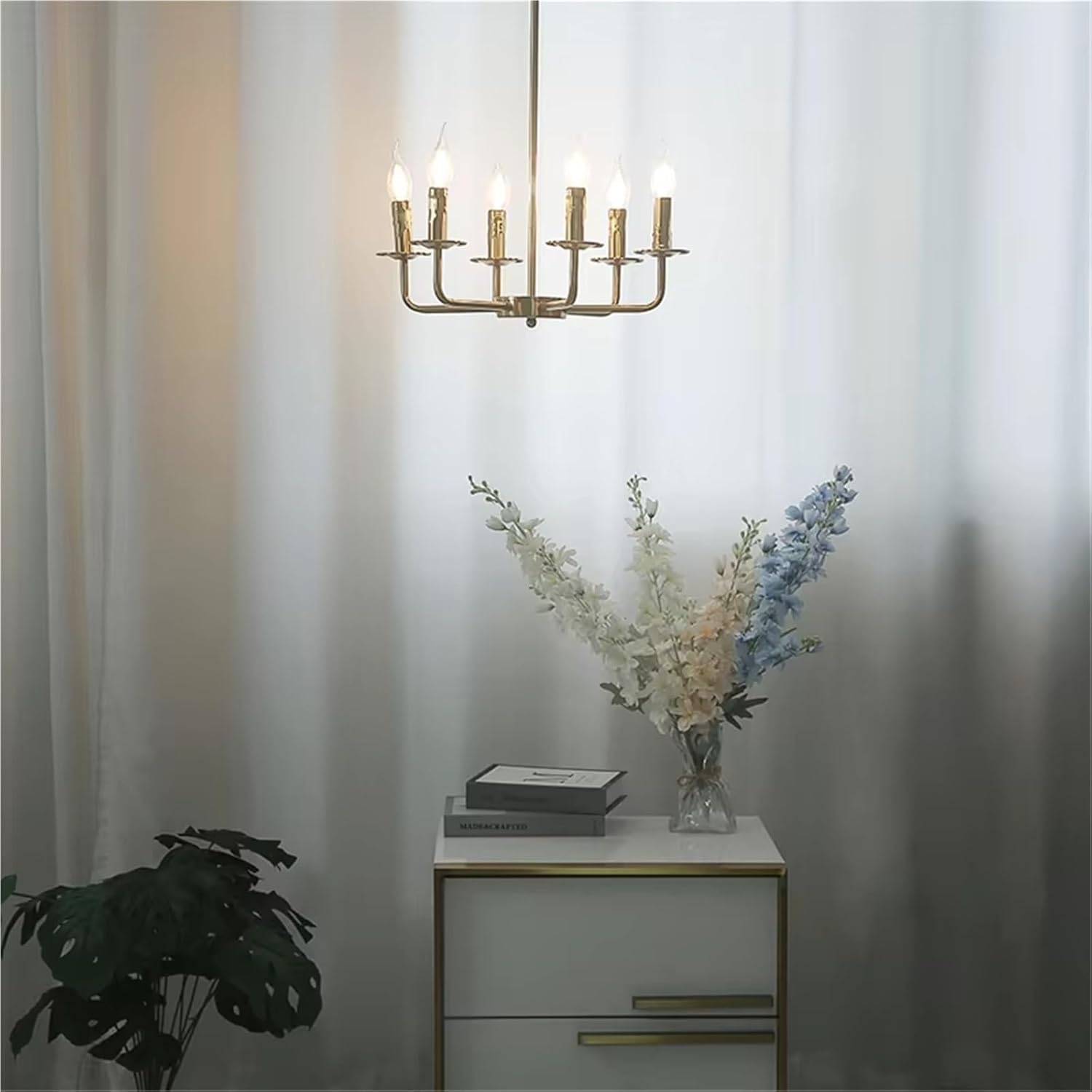 Modern Simple Chandeliers American Iron Art Chandelier Lights Creative Dining Living Room Kitchen Lamp E14 Candle Light Fixtures,luminaire