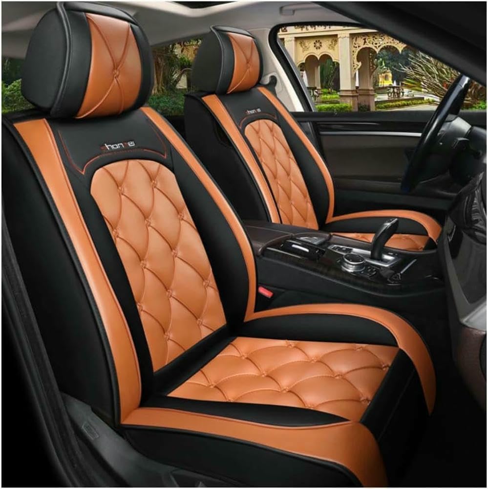 Pokrowce na siedzenia samochodowe pasują do Ford Kuga Kuga St Kuga 2 Kuga Facelift Kuga Mk2 Kuga Mk3 Kuga S Kuga Sport, wodoodporne, skórzane, 5-osobowe, chroni pokrowiec na siedzenie