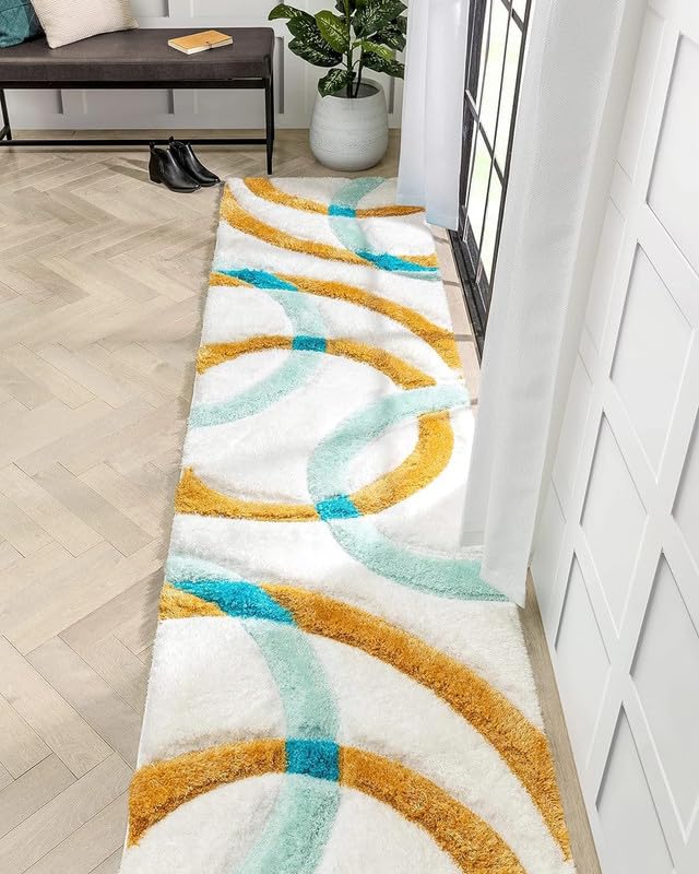 Image of F R Creation Bathmat Premium Microfiber Anti-Skid Washable and Quick Dry Italia Rug for Bathroom, Kitchen - Size (2X6 Feet Multi)