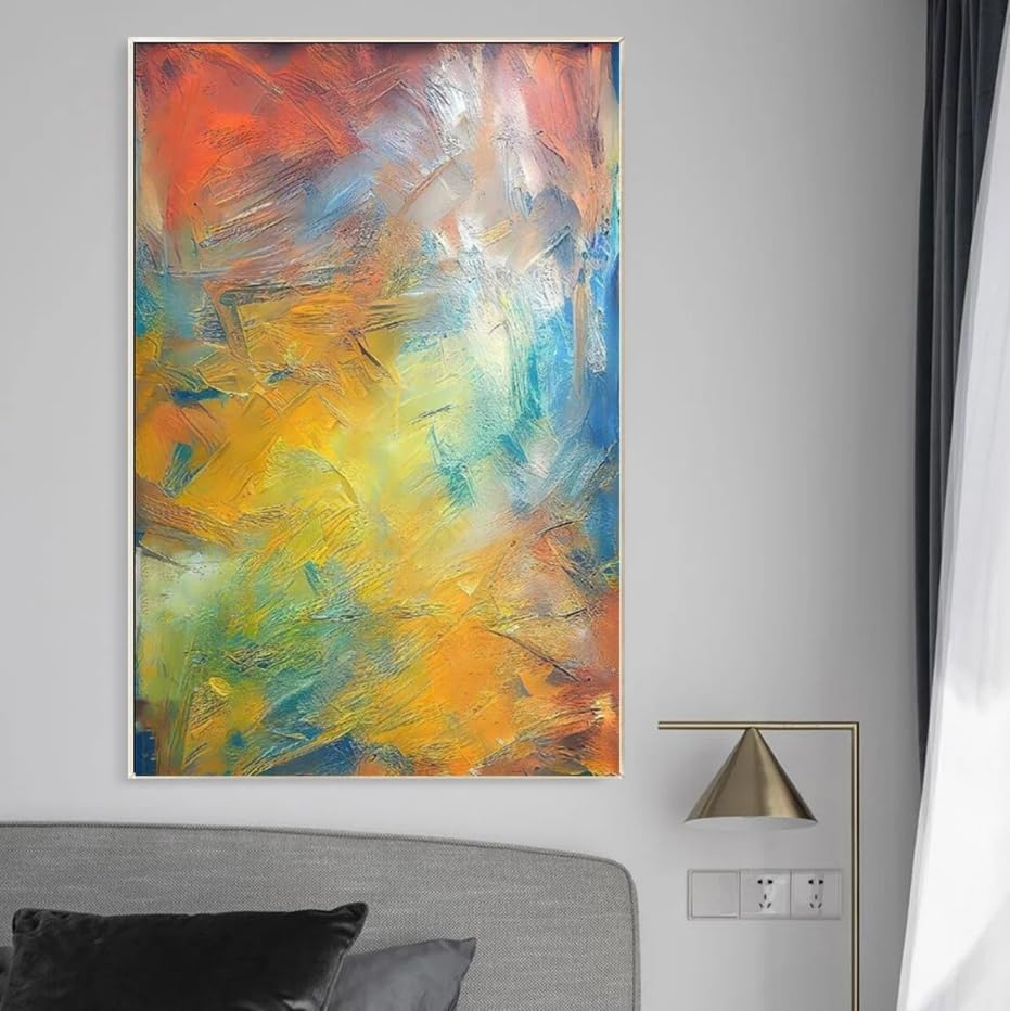 Tableau abstrait moderne THeirmoN pour une deco de salon unique