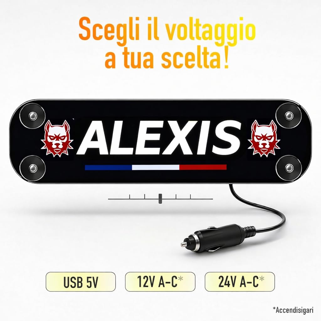 Piastra luminosa cabina camion - nome, messaggio, logo personalizzato - Illuminazione potente LED 5, 12, 24 V - Insegna al neon personalizzabile decorazione interna - Fabbricazione