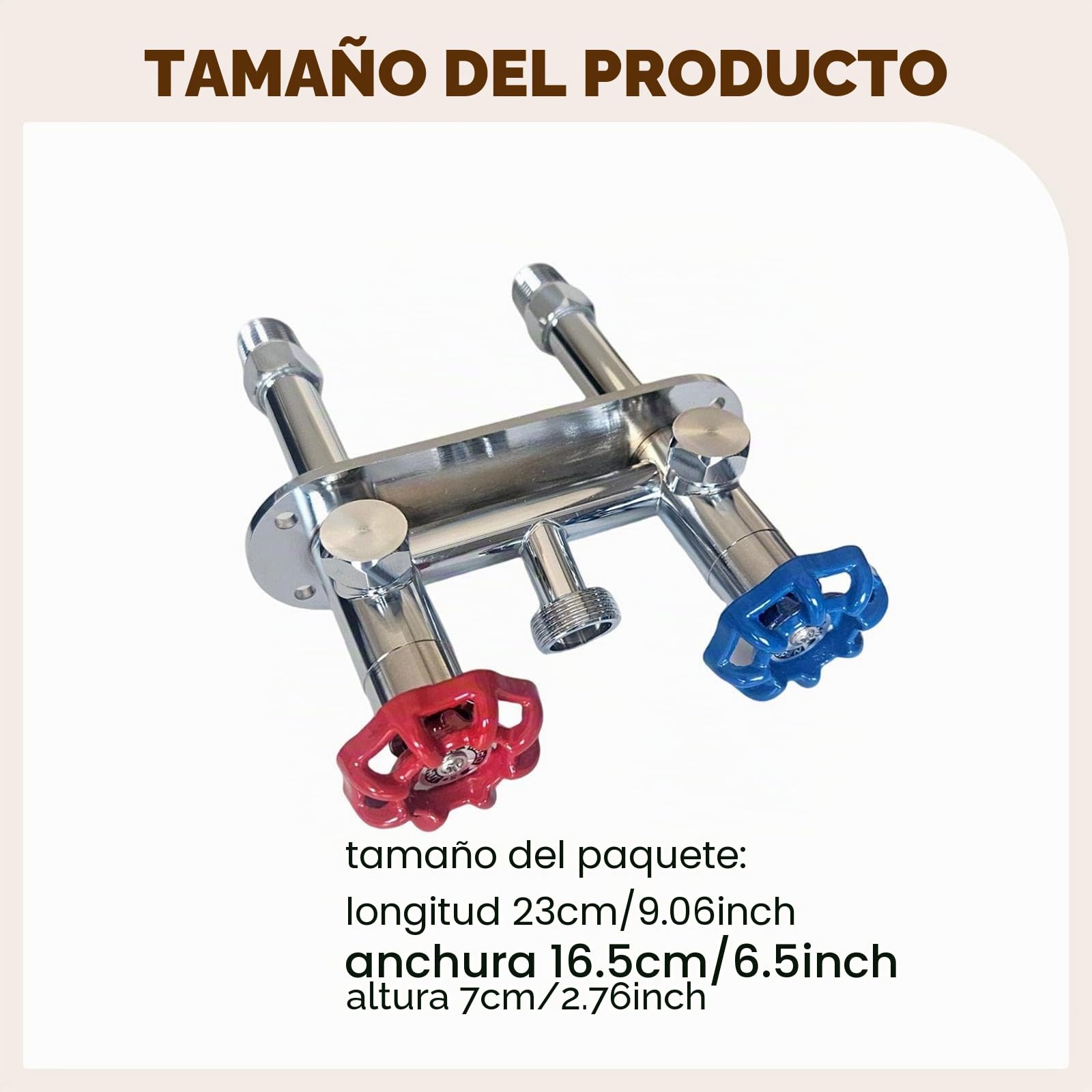 predolo Grifo Exterior Resistente heladas de 4 Pulgadas, Suministro de Agua fría y Caliente, Grifo de jardín