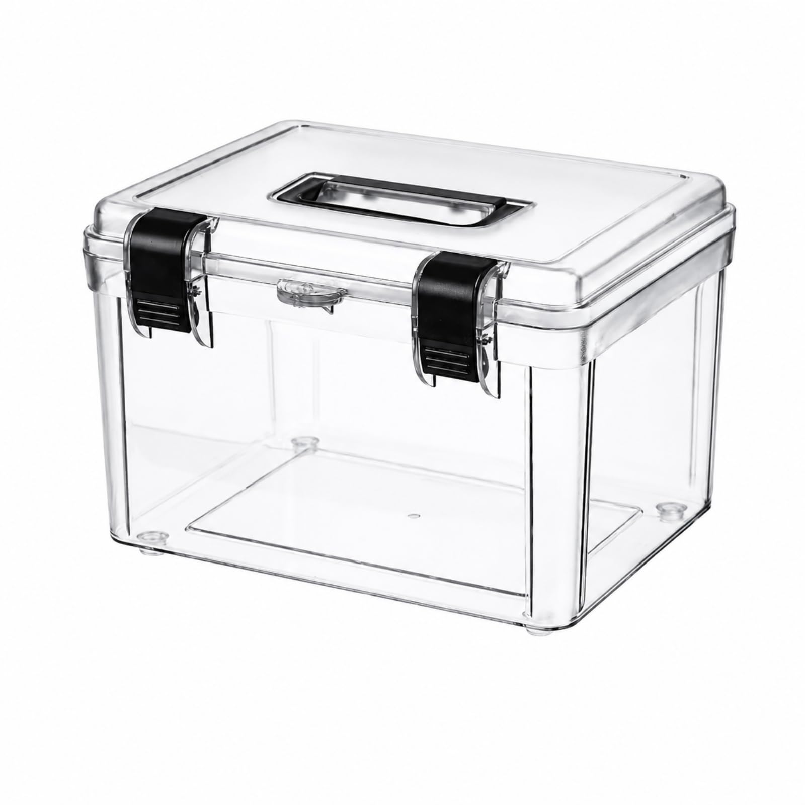 Estuche Protección Impermeable Caja Almacenamiento Fotográfico Transparente Anticolisión para Fotógrafos, M, Sin Bloqueo