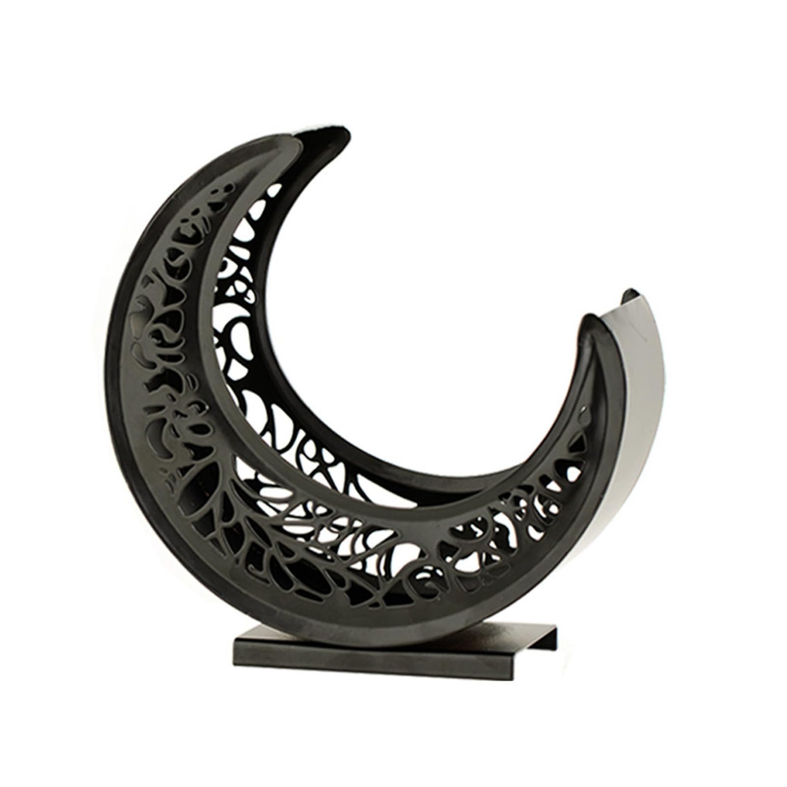 Tsophreniq Moons Curved Metal Fruit Basket Space Saving Design Serving Bowl for Countertops Buffets Table Setting Engraved Metal Snacks Bowl