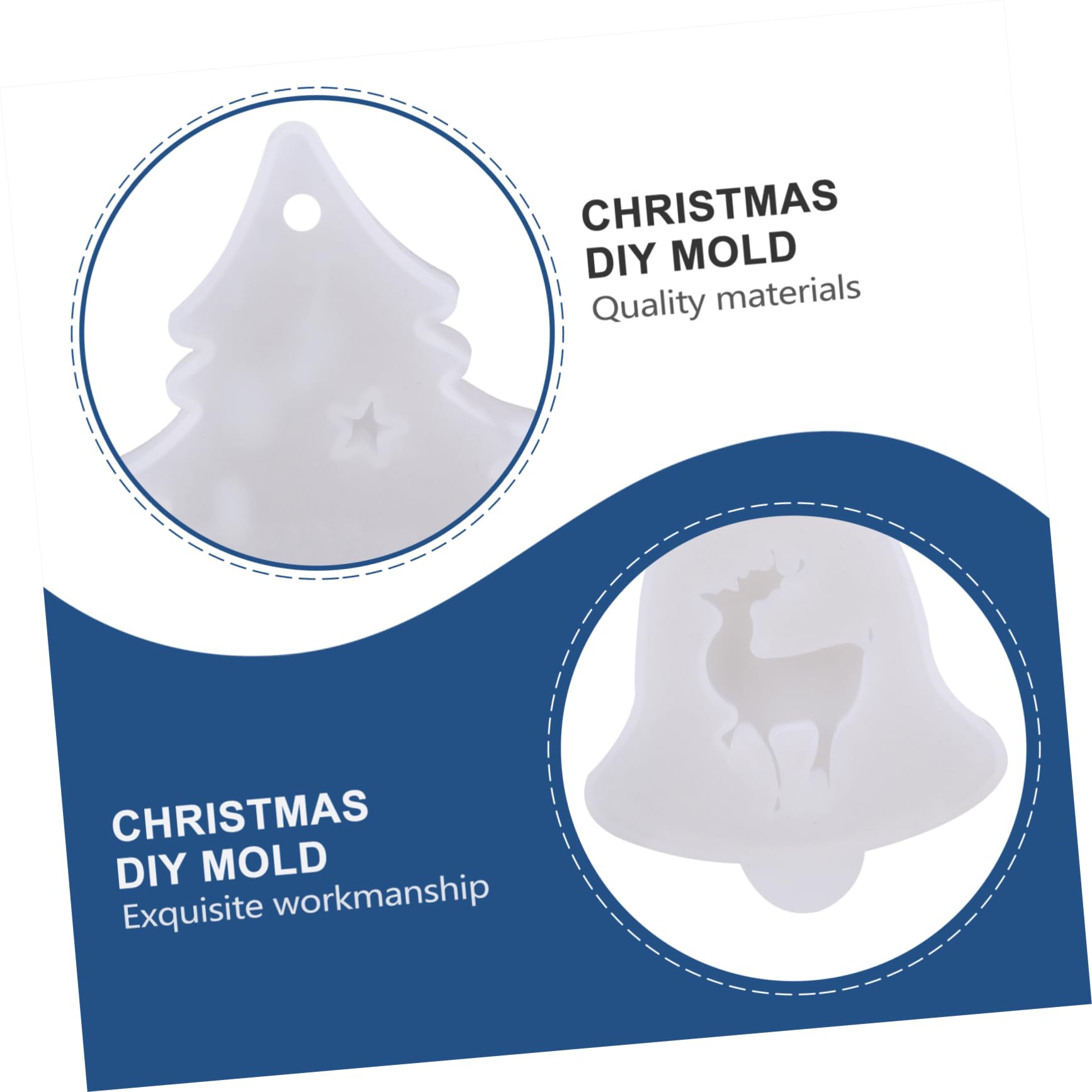 SHINEOFI 2 Series Moldes De Silicona Navideños Moldes Para Pasteles Moldes Caseros Moldes Para Hornear Moldes Redondos Para Chocolate Utensilios Para Hornear Fondant De 6 piezas*2