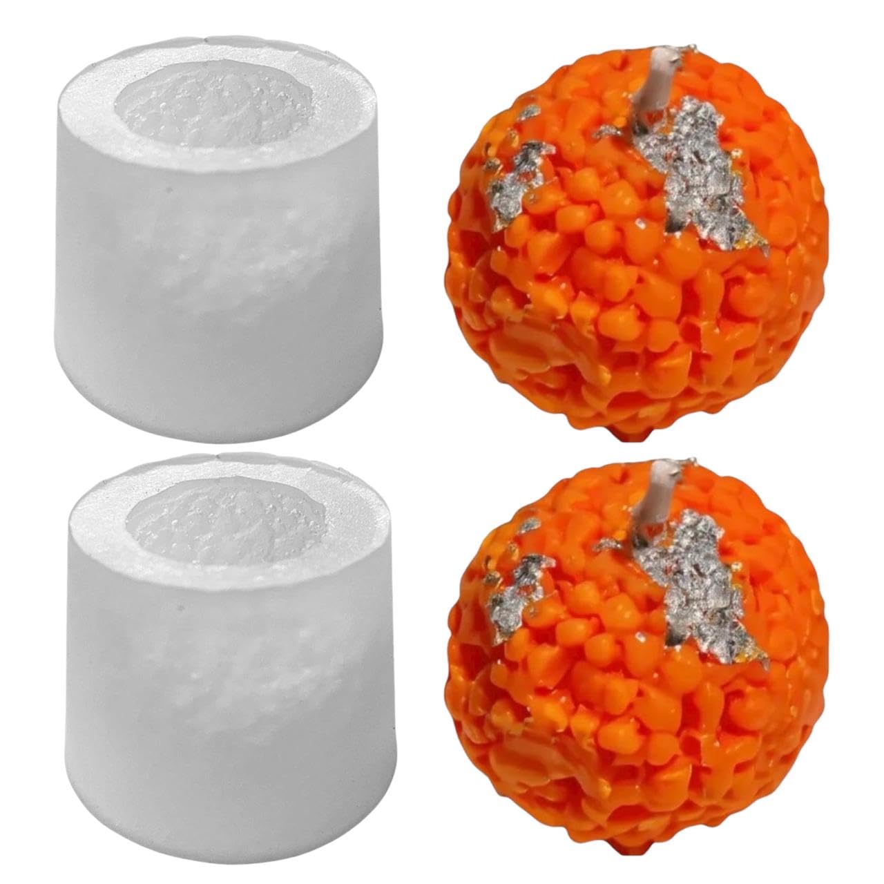 2 Pcs Ladoo Shape Silicone Mould for Candle Making Motichoor Laddu Molds Mithai Candles Moulds Resin Art Craft Chocolate Mold (51-51)-image-30