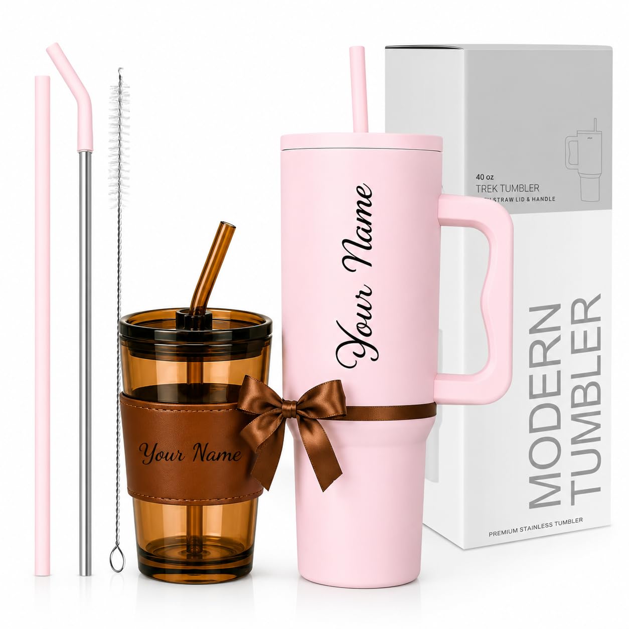 COMFYPOT Stainless Steel Tumbler with Lid & Straw, 100% Leakproof Tumblers with Handle, Drink Sipper for Office,Gym & Outdoors 1200ml Tumbler