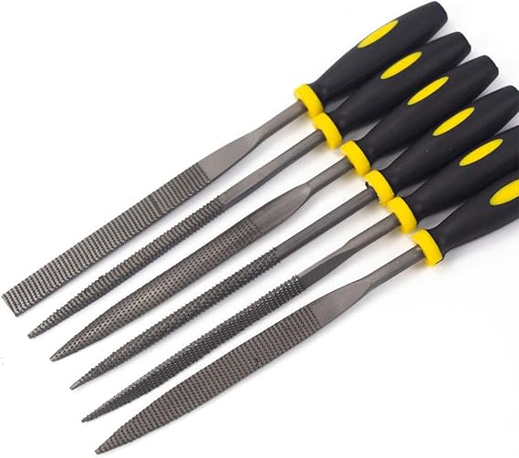 SM SunniMix Premium rasp set, hardened strength steel carved handcrafted tool grip wood rasp set, engineers' file set for woodworking, 0.3×14 cm