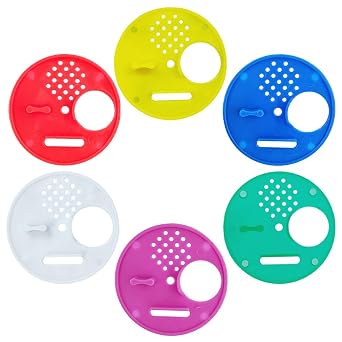 6Pcs Bee Hive Entrance Disc 2.68In Diameter 6 Color Plastic Entrance Gates Beekeeping Tool Equipment for Beekeepers Nuc Box Entrance Reducer Round Beehive Nest Door for Swarm Trap Hive Trap
