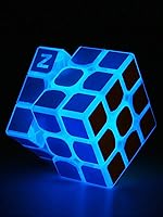 Vista 1 de AMAZA Cubo de velocidad fluorescente 3x3, 3x3x3, que brilla en la oscuridad, cubo de velocidad luminoso de 3 por 3, juguete rompecabezas de cerebro