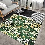 ♚【Alfombra antideslizante】 alfombras salon modernas - Fondo duradero hecho de material TPR, que tiene prácticamente resistencia al deslizamiento en la superficie del piso. Evitará que el tapete se resbale o se arrugue al pisarlo y lo protegerá a usted y a su familia de caídas no deseadas. Cada vez que pise la alfombra, podrá disfrutar de una comodidad extraordinaria.