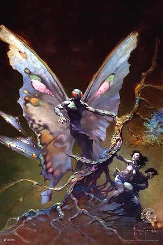 Miniatura 2 de Frank Frazetta Mothman Cryptid Science FIction Fantasy Art Artista Retro Vintage 1970 Portada de cómics extraño espeluznante fresco póster de pared