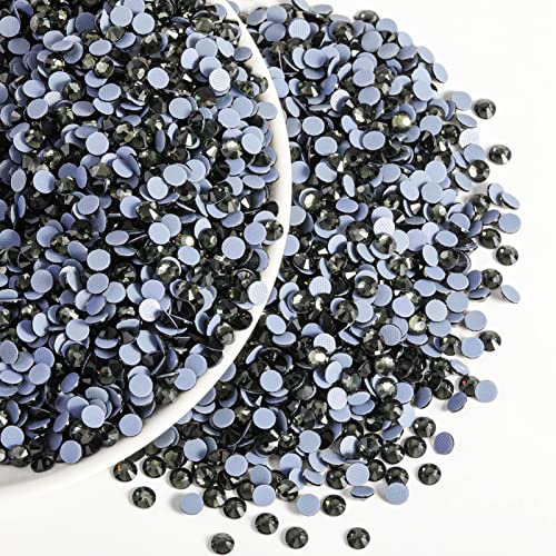 Image of Beadsland Flat Back Crystal Rhinestones Bulk, Black Diamond, SS8, 14400pcs