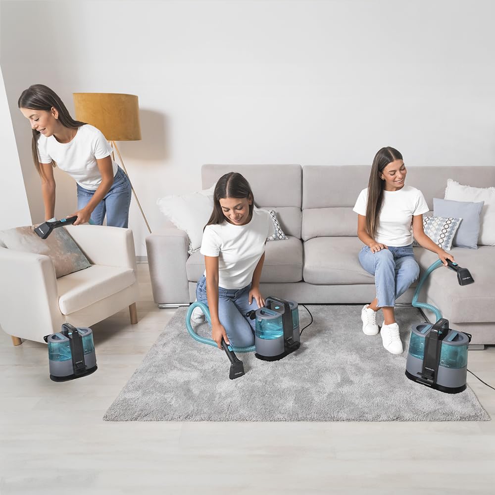 Cecotec Nettoyeur de Tapis Conga 4000 Carpet&Spot Clean. Nettoyeur Vapeur 400 W, 2 Réservoirs (Eau Propre et Eau Sale), Pulvérisation d'Eau et Aspiration 12 kPa, Rayon d'Action 5 m