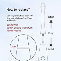 Vista 6 de GTHUNDER 8 cabezales de cepillo de dientes eléctricos adecuados para Oclean.con tapas higiénicas, envasadas al vacío. Se adapta a todos los modelos