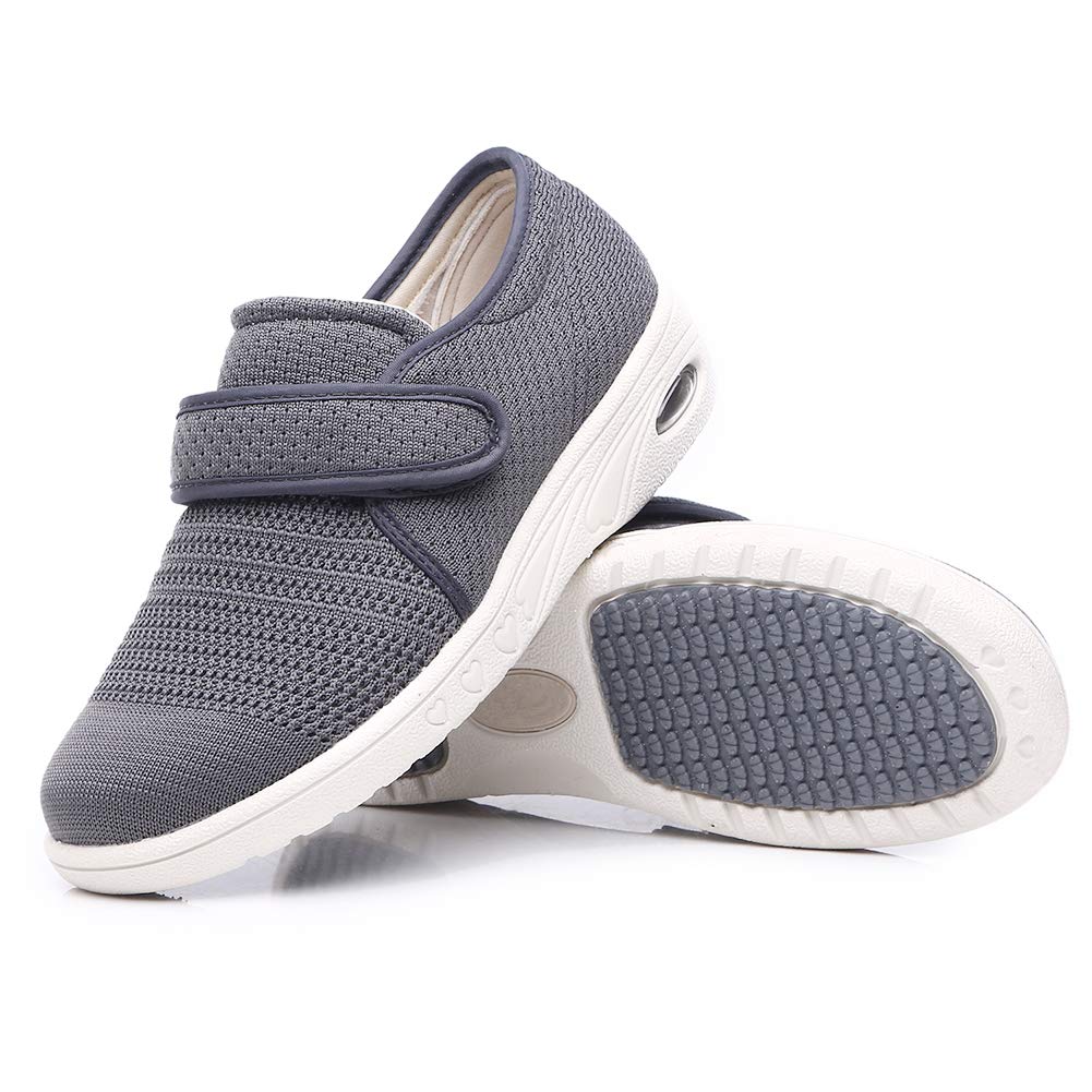 Breathable Lightweight Adjustable Diabetic Shoes Wide Width Air Cushion Walking Sneakers for Women Swollen Feet-image-14
