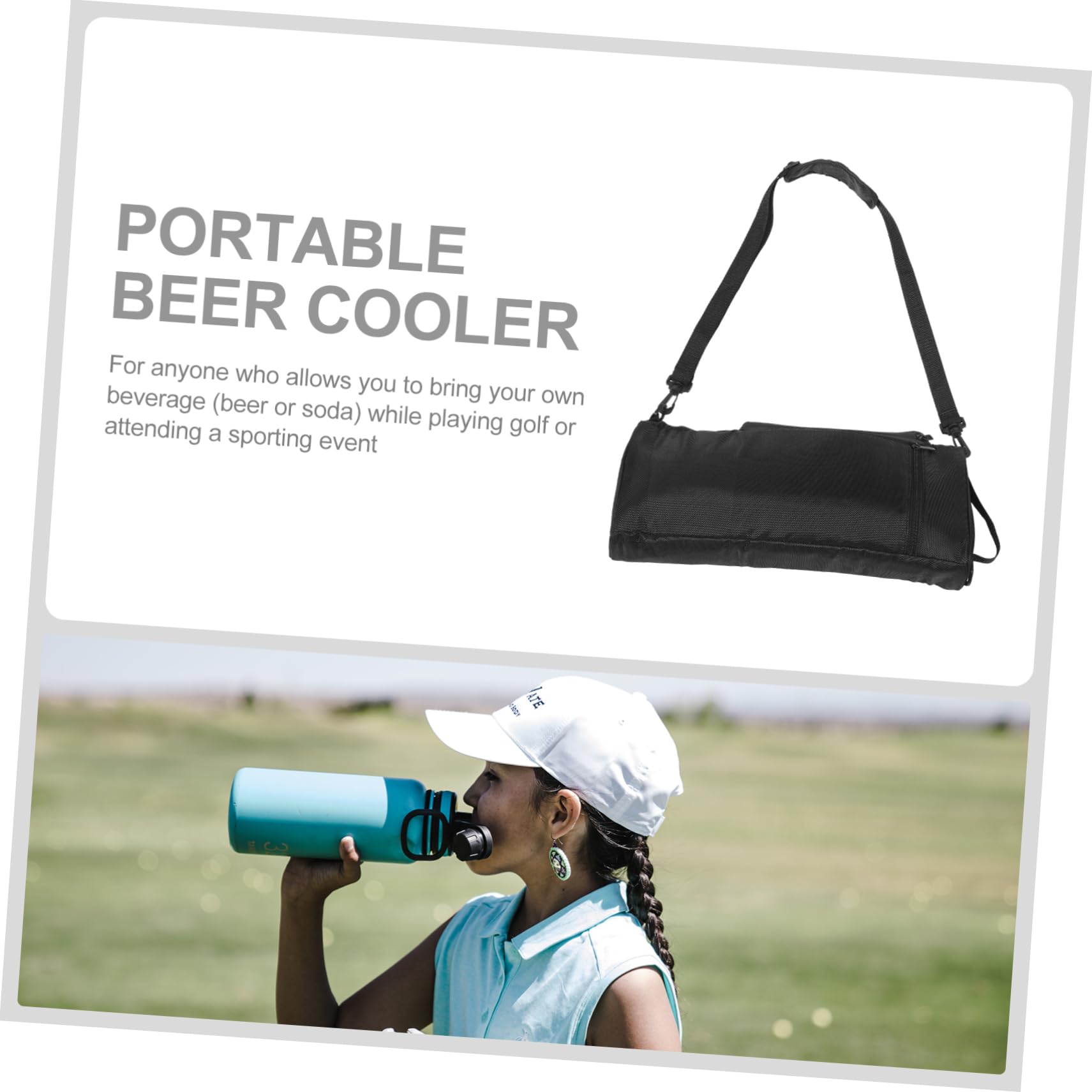 Abaodam 2 Pezzi Sacchetto refrigerato per auto borsa frigoriferi per il campeggio manica della birra da golf isolato Accessori per golf sacche da golf per uomo Panno Oxford