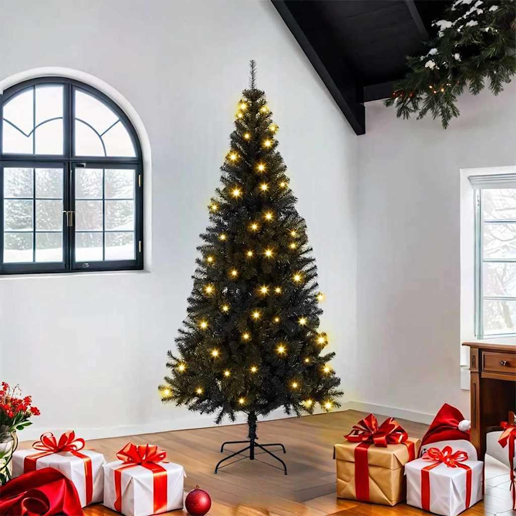 vidaXL Árbol de Navidad Negro 180 cm PVC
