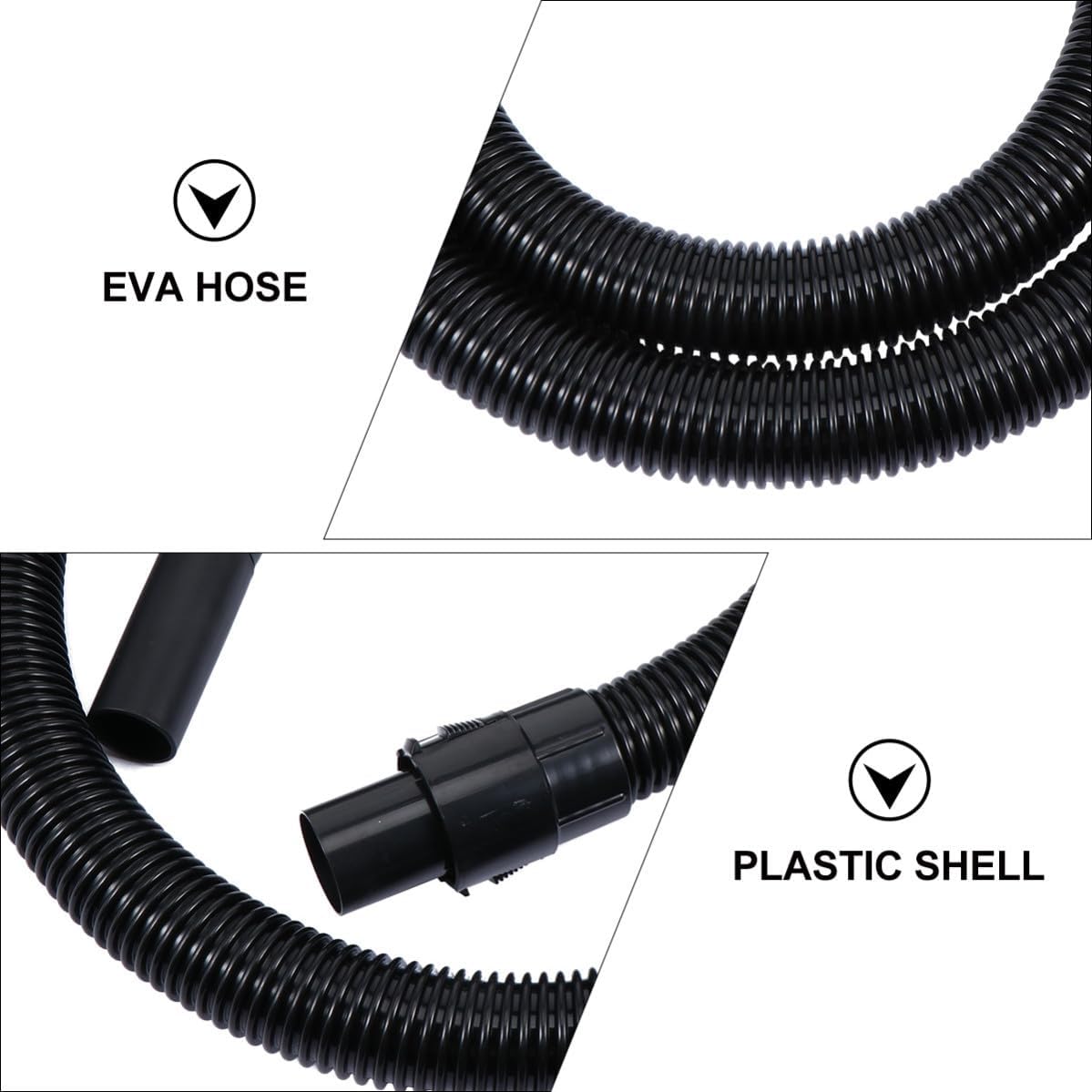 KICHOUSE Sturdy Universal Vacuum Cleaner Hose Extension Made of Flexible Eva Material, Compatible with Palm Sanders and Biscuit Joiners for Efficient Dust Collection and Shop Cleaning