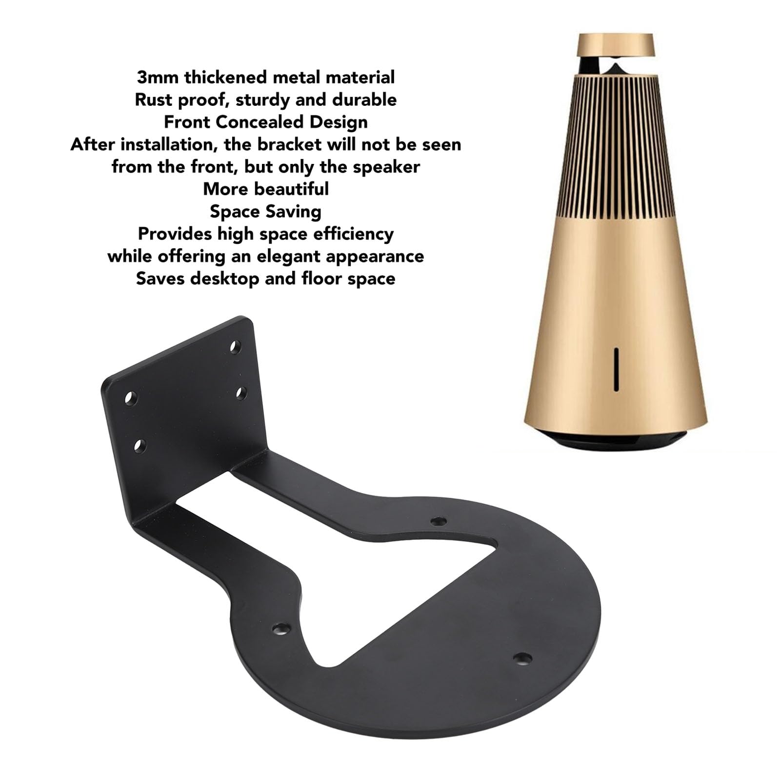 Annadue Lautsprecher Wandhalterung, Stabile Metallhalterung für Beosound 2, Verdecktes Design, Platzsparend mit Einfacher Installation