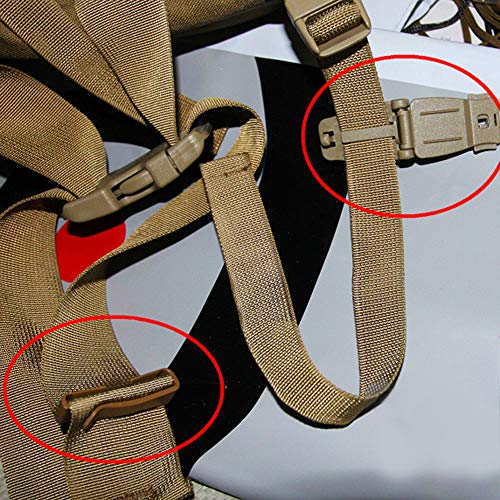 Andoer Acessórios de mochila de ventilador militar ao ar livre conexão de fita clipe de fivela mochi