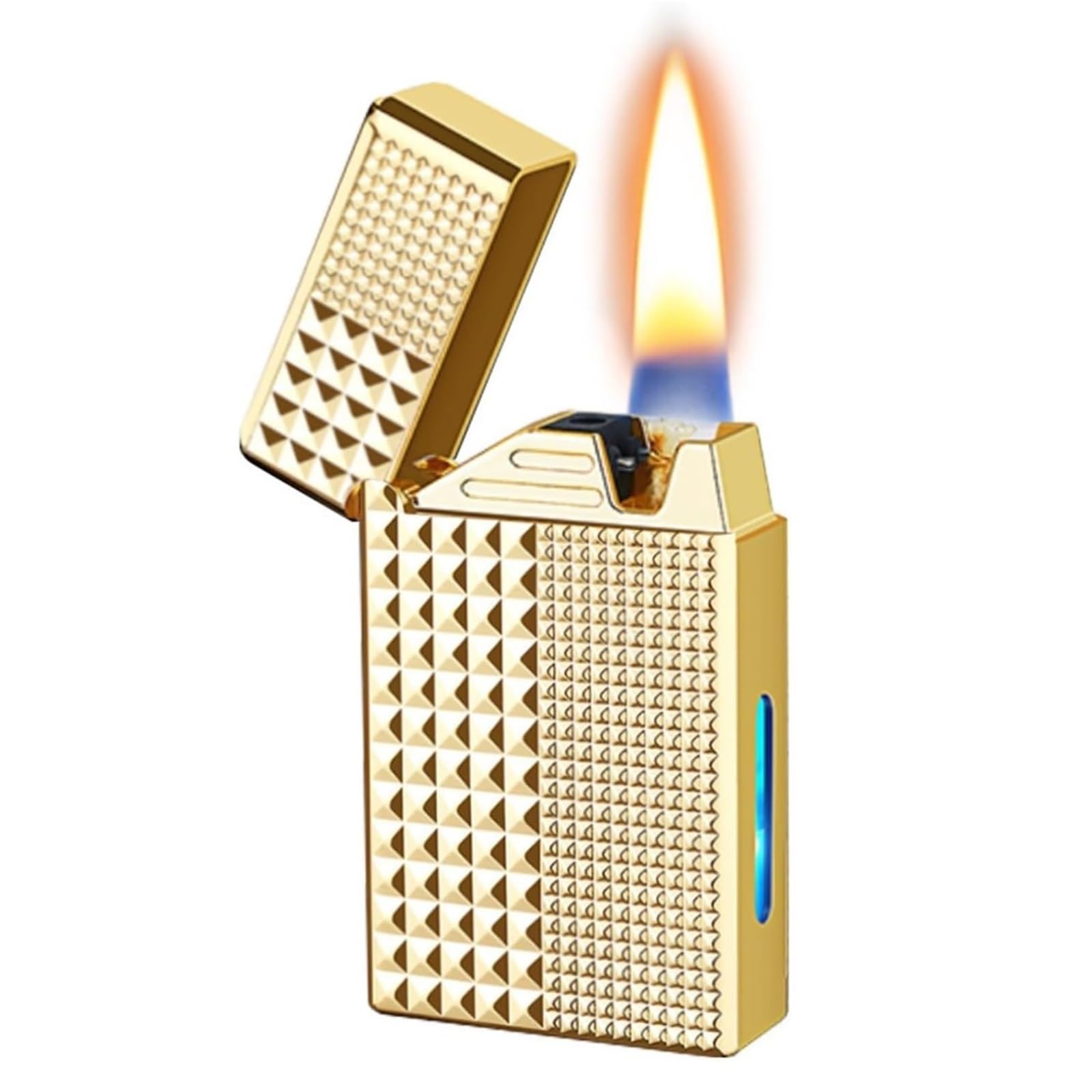 Encendedor de queroseno con cuatro métodos de encendido y tanque transparente