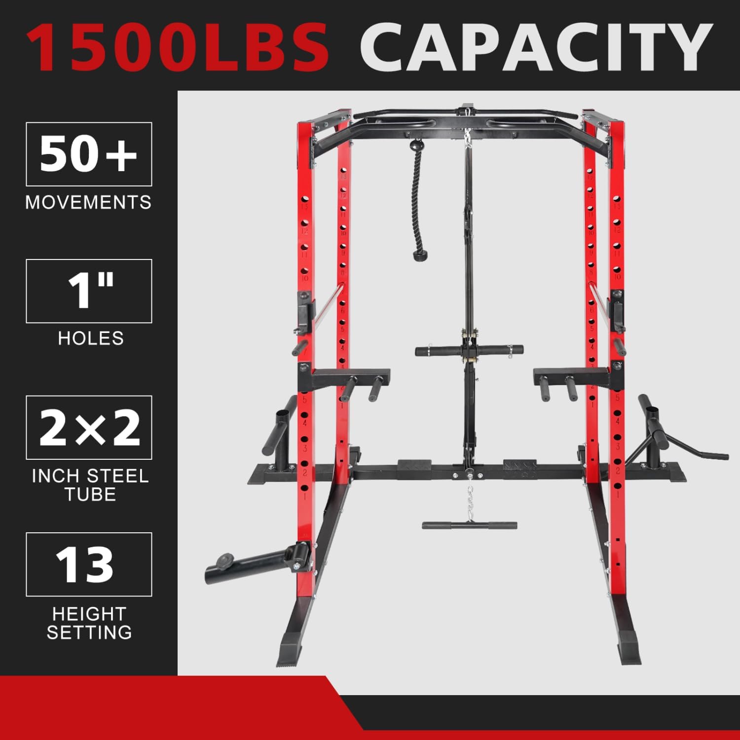 Generic Generic Power Cage – Adjustable Cable Crossover & 13 Height-Adjustable Pillars - Image 3