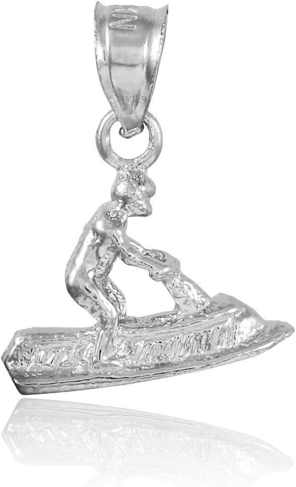 925 Sterling Silver 3D Jet Ski Charm