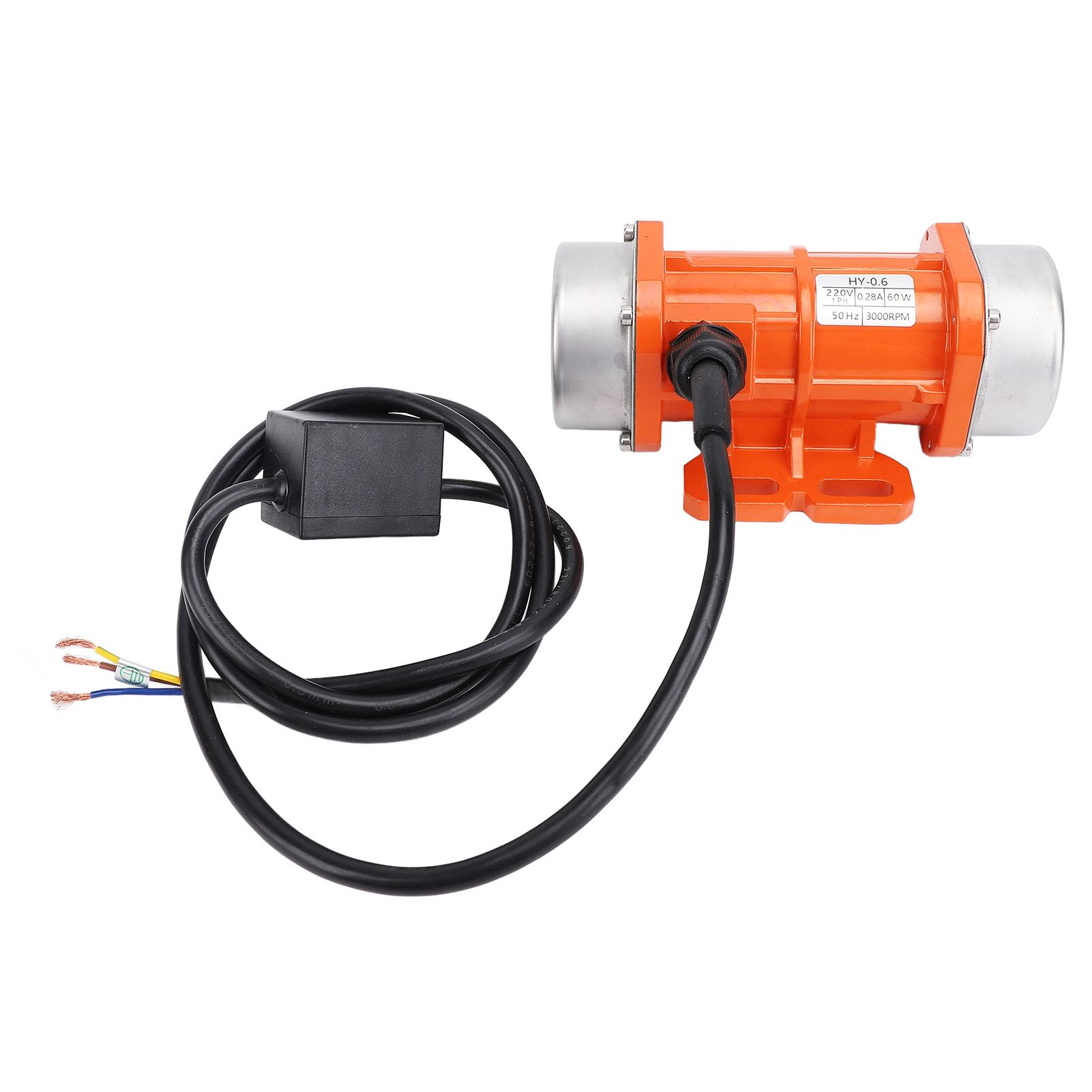 Yosoo Health Gear Motore Vibratore per Calcestruzzo Motore Elettrico per Vibratore per Calcestruzzo in Lega di Alluminio 3000 Giri/min 50 Hz IP65 per Uso Miscelatore Alimentatore Vaglio Vibrante (60W)