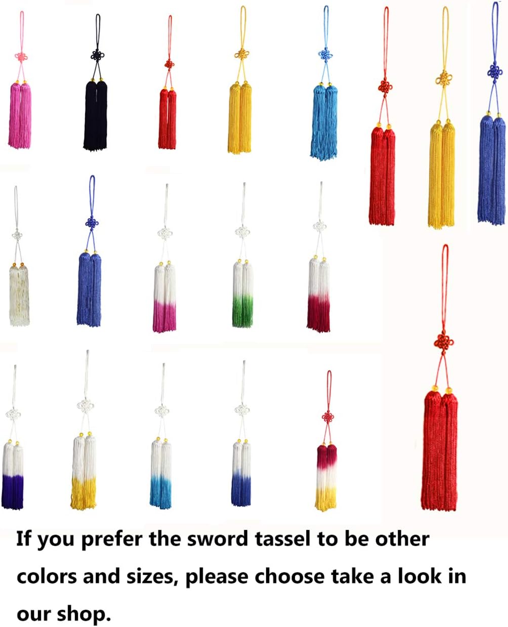 Premium Extendable Chinese Taichi Sword with Free Luxury Red Sword Tassel and PU Leather Bag