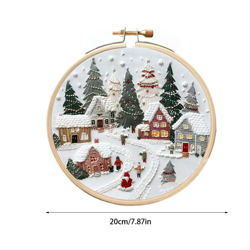 Amazon | eexuujkl 雪景色刺繍アクセサリー詳細な説明書と