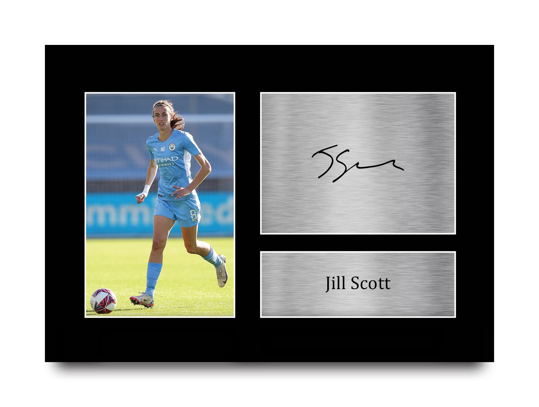 HWC Trading A4 Jill Scott Womens Manchester City Gifts Printed Signed Autograph Picture for Football Fans and Supporters - A4